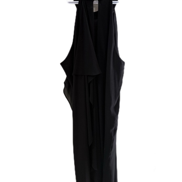 Le Chateau Black Asymmetrical Dress - Picture 2 of 3